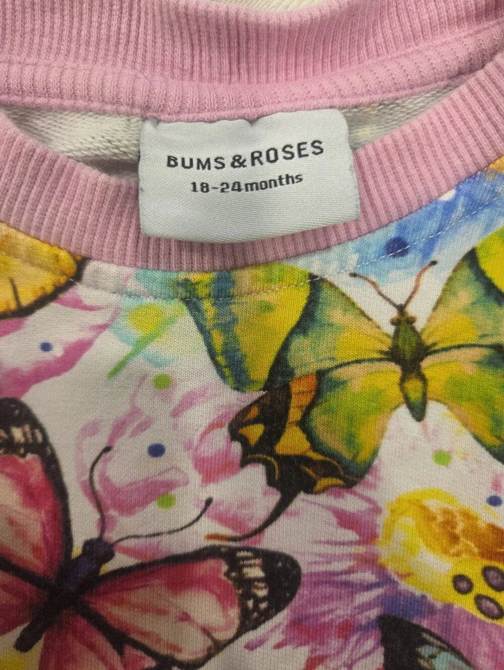 Rare Bums And Roses Flutter Away Bamboo/Cotton Jogger Set Size 18-24m
